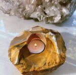 Raw Mookaite Candle Holder