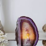 Agate Candle Holders Purple