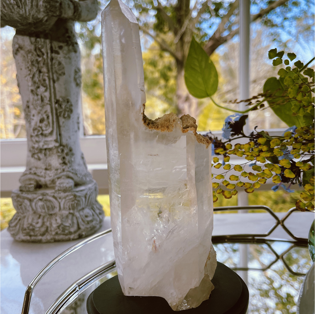 Lemurian Quartz Point on Stand