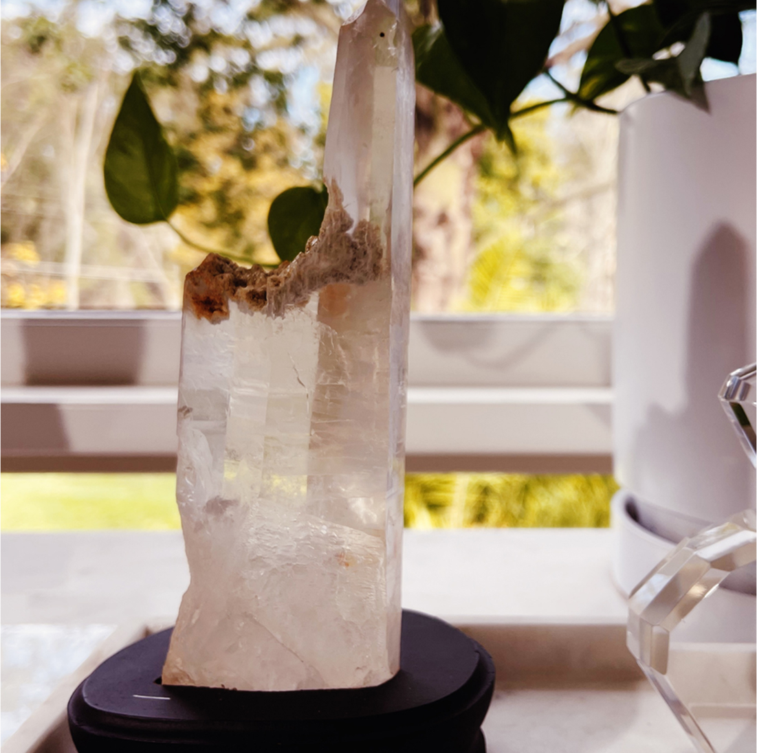 Lemurian Quartz Point on Stand