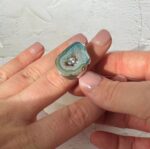 Teal Agate with Topaz Ring - Image 5