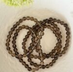 Smoky Quartz Bead Bracelet 6mm - Image 2