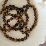 Tiger Eye Bead Bracelet 8mm - Image 4