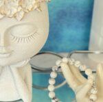 White Howlite Bead Bracelet 6mm - Image 2