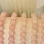 Rose Quartz Bead Bracelet 8mm - Image 5