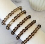 Smoky Quartz Bead Bracelet 8mm - Image 2