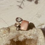 Pink Opal Ring With Pearl