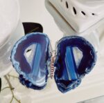 Agate Butterfly Dyed Blue
