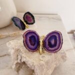 Agate Butterfly Dyed Purple - Image 3