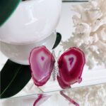 Agate Butterfly Dyed Pink (Pick your own) - Image 3