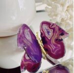 Agate Butterfly Dyed Purple - Image 5
