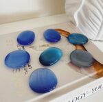 Cats Eye Blue Flat Stone - Image 3