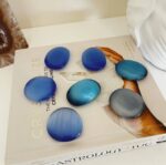 Cats Eye Blue Flat Stone - Image 2
