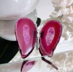 Agate Butterfly Dyed Pink (Pick your own)