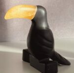 Onyx and Orange Calcite Toucan - Image 3