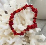 Red Coral Pebble Bracelet