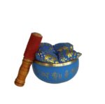 Blue Brass Tibetan Singing Bowl - Image 3