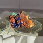 Azurite and Malachite on Quartz