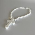 White Beaded Cross - Image 2