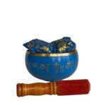 Blue Brass Tibetan Singing Bowl - Image 4