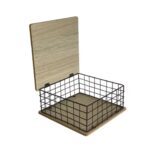 Home Wire Basket with Lidde - Image 2