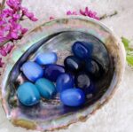 Cats Eye Blue Tumbled Stone - Image 2