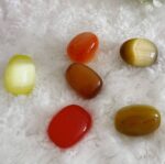 Cats Eye Orange/Red  Tumbled Stone