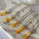 Citrine Double Terminated Pendant 40mm - Image 3