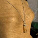 Citrine Double Terminated Pendant 40mm