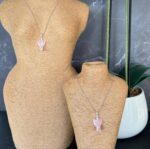 Rose Quartz Angel Pendant 30mm - Image 3