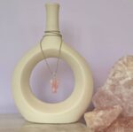 Rose Quartz Angel Pendant 30mm