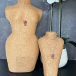 Strawberry Quartz Angel Pendant 30mm - Image 3