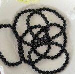 Black Tourmaline Bead Bracelet 6mm - Image 2
