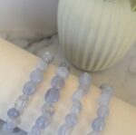 Blue Howlite Bead Bracelet 6mm - Image 4