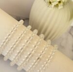 Clear Quartz Bead Bracelet 6mm - Image 2