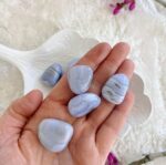 Blue Lace Agate Tumbled Stone - Image 4