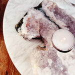 Pink Amethyst Candle Holder - Image 2