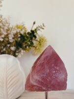 Rose Quartz Point on Chrome Stand - Image 2