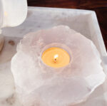 Rose Quartz Candle Holder - Image 2