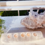 Selenite 5 hole Candle Holder