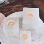 Selenite Cube Candle Holders - Image 5