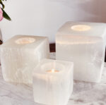 Selenite Cube Candle Holders - Image 6