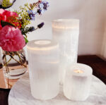 Selenite Pillar Candle Holder - Image 4