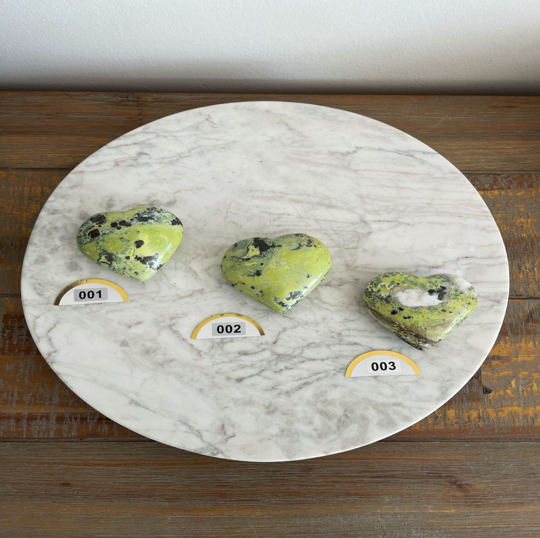 Serpentine + Pyrite Heart (Pick your own)